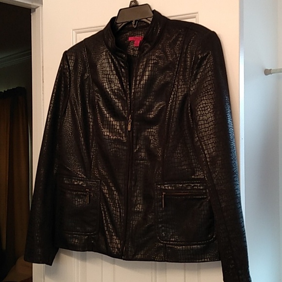 Croc Embossed Moto Jacket - Picture 3 of 14